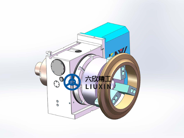 大圆环工件液压卡盘+回转油缸+四轴连接方案