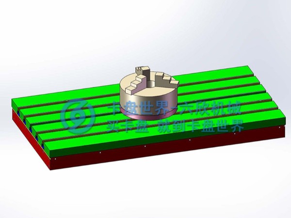 加工中心工作台手动卡盘连接方案