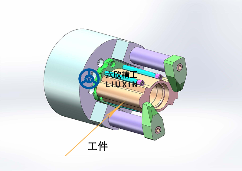 助力器壳体指形卡盘夹持方案